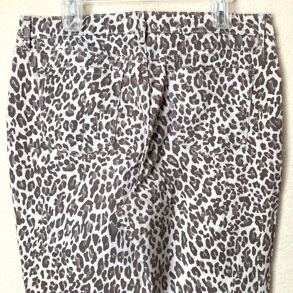 Nine West 14 Leopard Print Gramercy Skinny Ankle Jeans Pants - Picture 7 of 16